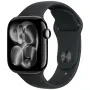 Apple Watch Series 11 GPS 42mm Jet Black Aluminium Black Sport Band S/M MEQT4